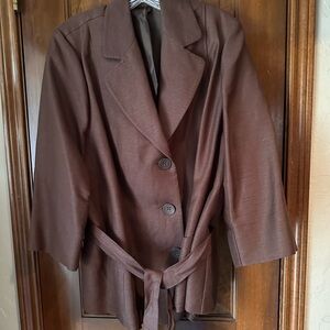 Silhouette Brown Belted Blazer Jacket